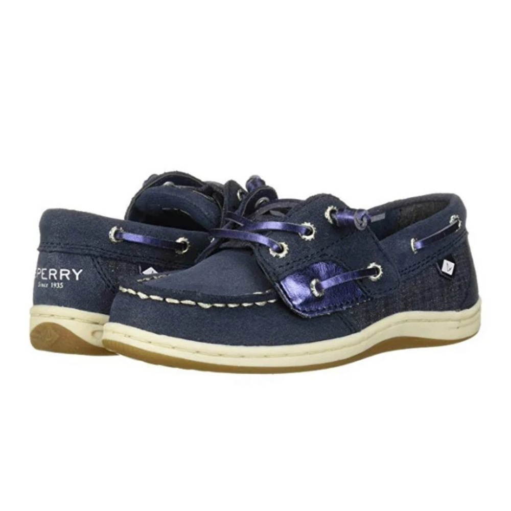 Sperry Topsider songfish boat shoes size 6 navy NWOT